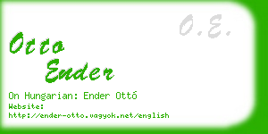 otto ender business card