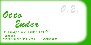 otto ender business card